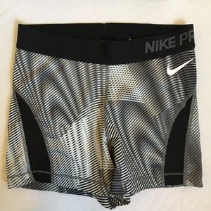 Black and Gray Nike Pro Shorts